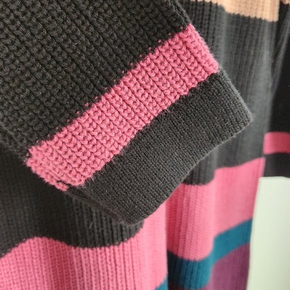 NWT TORRID Multi Stripe Women's Size 0 (12/L) Long Sleeve Knit Sweater Dress - Picture 6 of 13